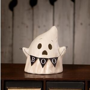 Bethany Lowe Luminary Boo With Banner Ghost Halloween Decor TL5357 NEW